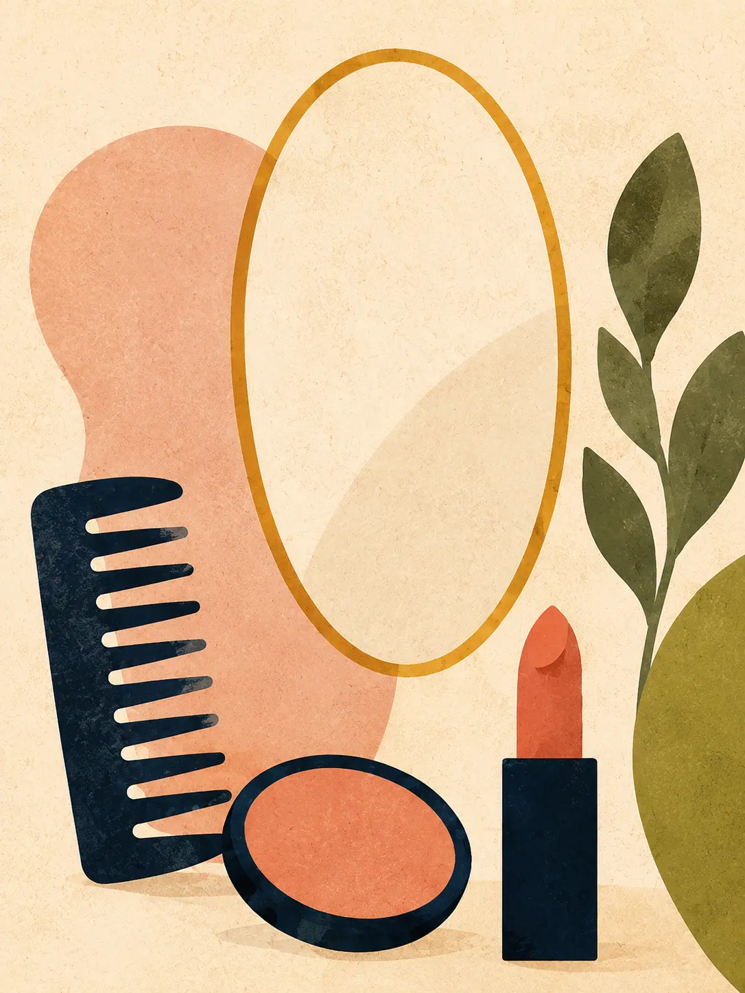 Wedding hair and makeup preparation